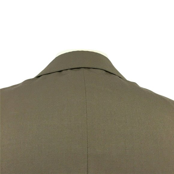 Dorman Winthrop Suit Jacket Blazer Sports Coat Mens Wool 42 L Olive Green - Picture 11 of 12